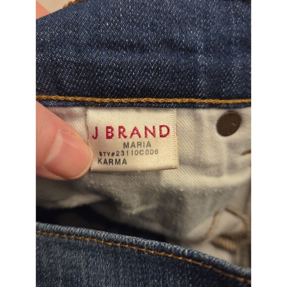 J Brand Maria Skinny Jeans 26 Dark Wash Karma Mid Rise Stretch Made USA - Picture 5 of 10
